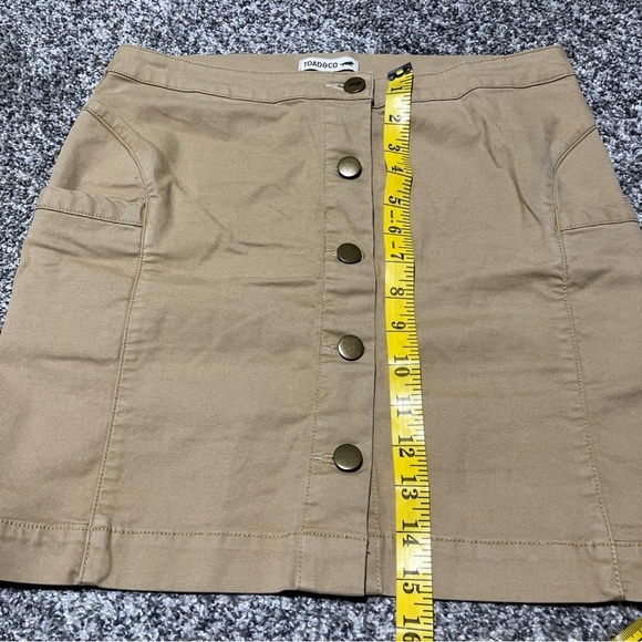 Toad & Co Womens Cargo Skirt Size 0 Khaki Button Up Mini Casual - Picture 3 of 7